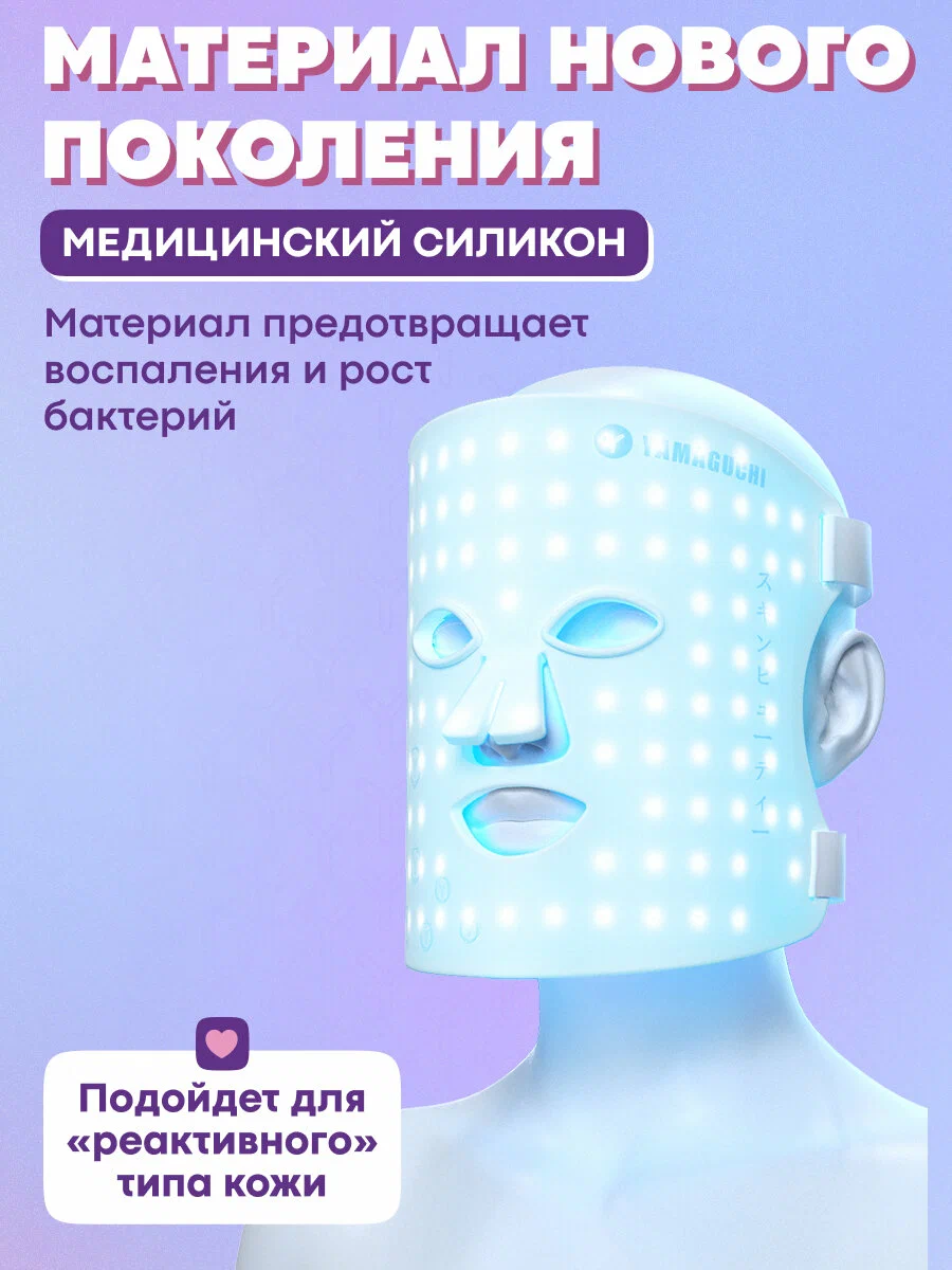 Детальное изображение светодиодной матрицы маски